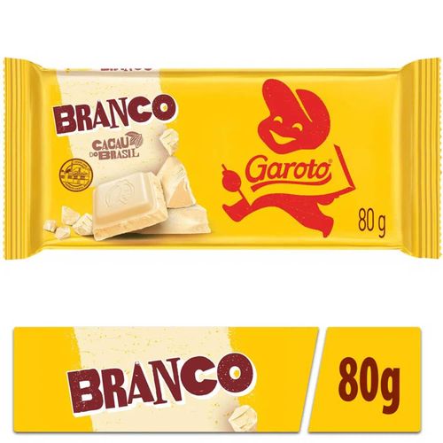 Chocolate Garoto Tableta Jumbo Blanco 80Gr