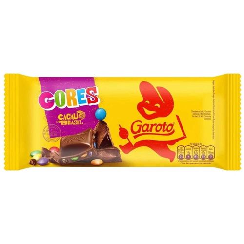 Chocolate Garoto Tableta Jumbo Colres 80 Gr