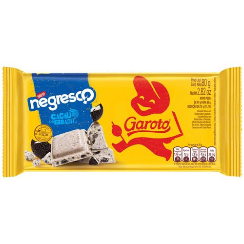 Chocolate Garoto Tableta Jumbo Negresco 80Gr