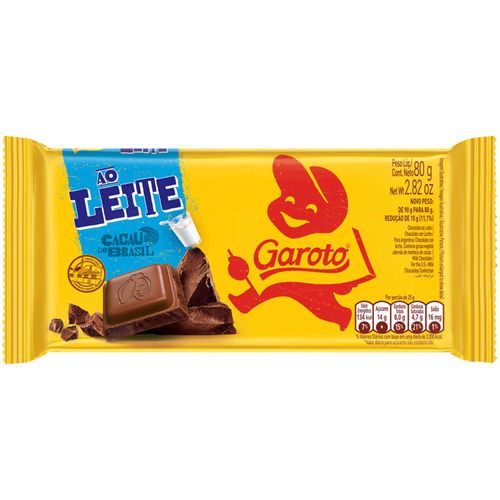 Chocolate Garoto Tableta Jumbo Leche 80Gr