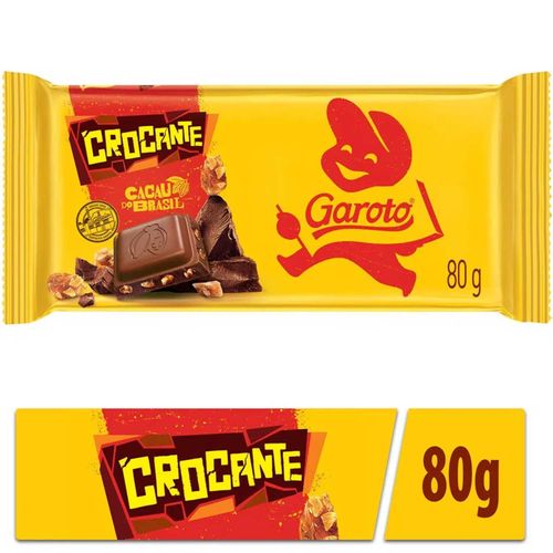 Chocolate Garoto Tableta Jumbo Crocante 80Gr
