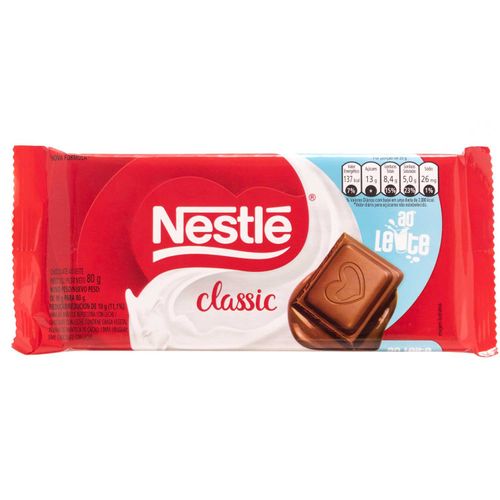 Chocolate Nestle Tableta Classic Leche 80Gr