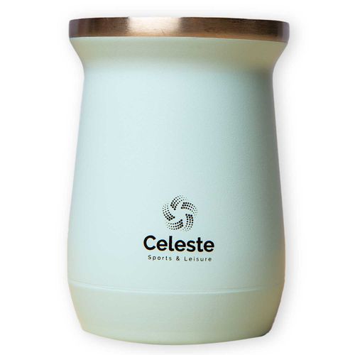 Mate Mt002-5 Celeste Pastel Acero Inoxidable 235Ml Doble Par