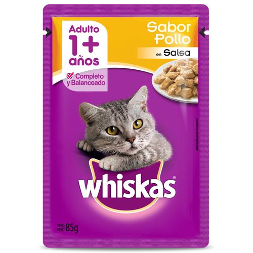 ALIMENTO HUMEDO WHISKAS ADULTO POLLO 85GR