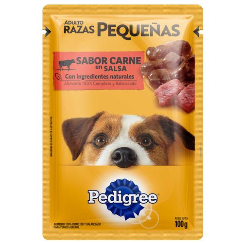 ALIMENTO HUMEDO PEDIGREE RAZAS PEQUEÑAS CARNE 100GR
