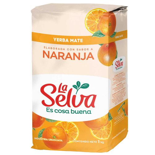 YERBA LA SELVA SABORIZADA NARANJA 1KG