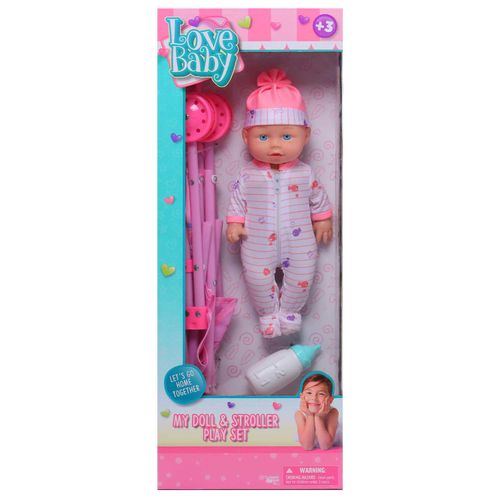 MUÑECA 330116 CON COCHE 30CM
