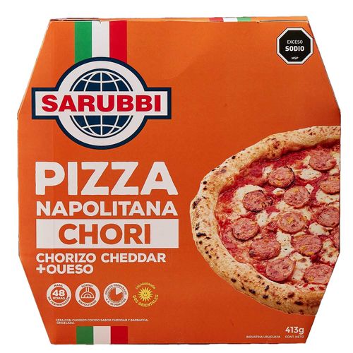 Pizza Sarubi Chorizo Cheddar Y Queso 450Gr