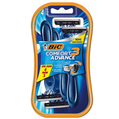 Afeitadora Bic Comfort 3 Action Normal 4Un Lleve 4 Pague 3