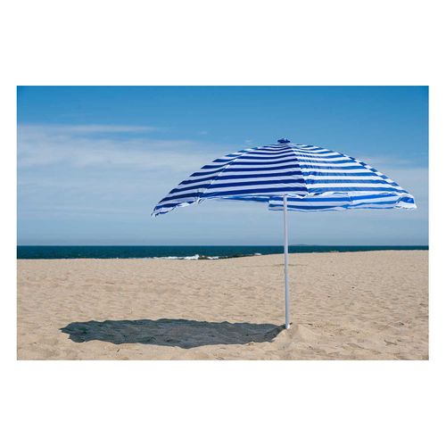 Sombrilla De Playa 120Cm Tela Oxford - Rayada Color - Tubo 28 X 32 Cm