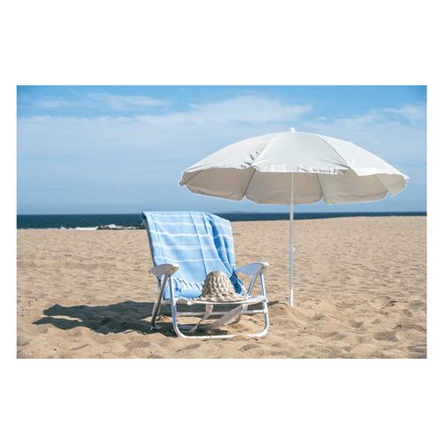 Sombrilla De Playa Poliester Diseño Bicolor 85 cm