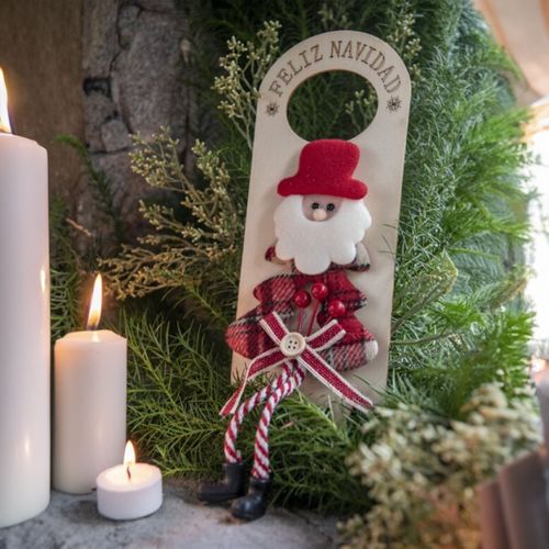 Muñeco colgante Noel Feliz Navidad 10*31cm