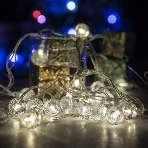 LUZ LED MINI GLOBO20 LUCES CALIDA -  4MTS