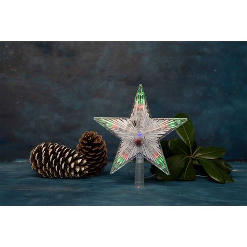 Luz Lez Estrella Puntera de Árbol Multicolor de 15cm