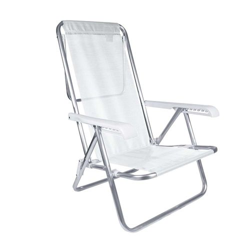 SILLA MOR SANNET BLANCA ALUMINIO RECLINABLE 8POSICIONES