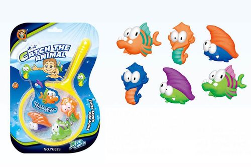 Juego De Pesca Con Medio Mundo + 6 Peces