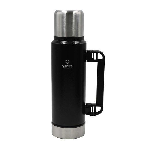 Termo Celeste Mvf005-3 Negro Acero Inoxidable 1300Ml Con Asa