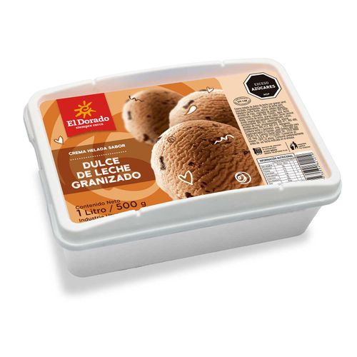 Helado El Dorado 1 L Dulce De Leche Granizado