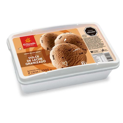 Helado El Dorado 2 L Dulce De Leche Granizado