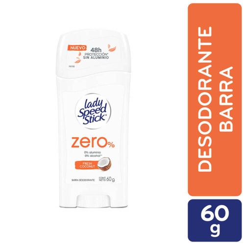 Desodorante Lady Speed Stick Natural Coco Barra 60Gr