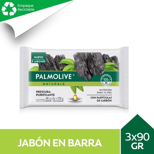 Jabon Palmolive Naturals Charcoal 3X90Gr