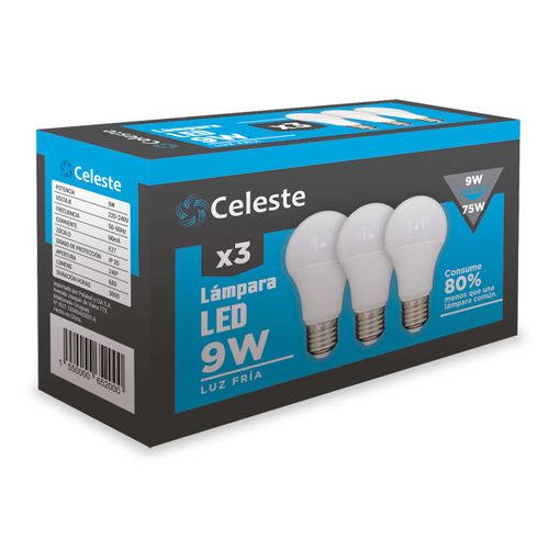 Lampara Celeste X3 Led-Fria 9W
