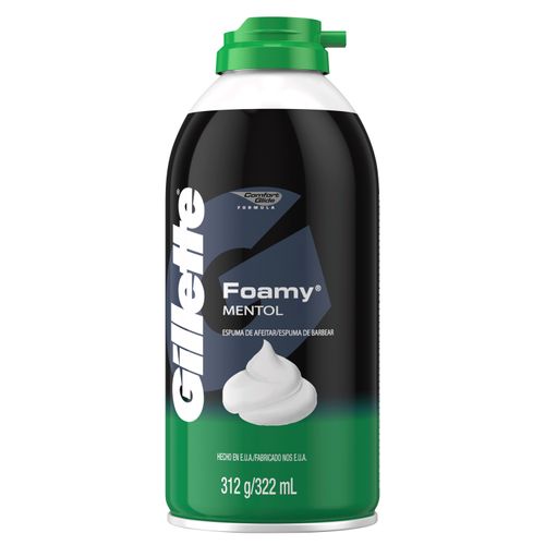 Espuma De Afeitar Gillette Foamy Mentol 312Cc