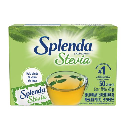 Edulcorante Splenda Stevia 50Sobres 1009Gr