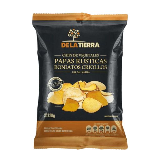 Chips Fritos De La Tierra Con Sal Papas Y Boniatos 120Gr