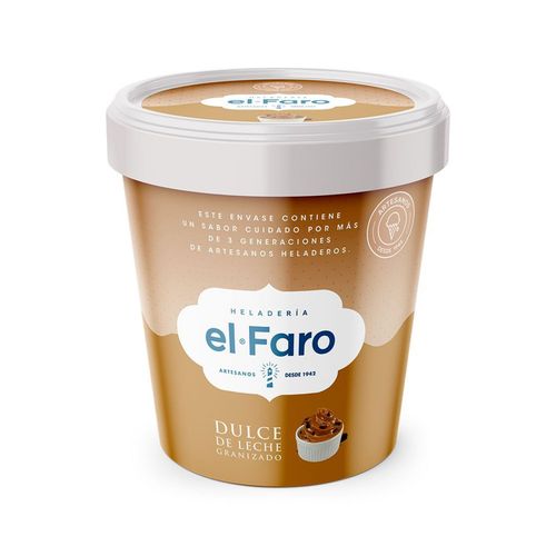 Helado El Faro Dulce De Leche Granizado 1100Cc