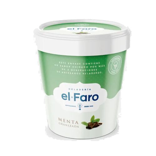 Helado El Faro Menta Granizada Plastico 1100Cc