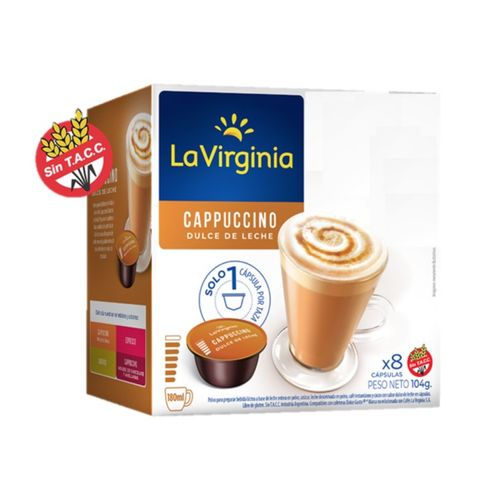 CAFE LA VIRGINIA CAPSULA CAPPUCCINO DULCE DE LECHE 104G 8UN