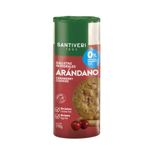 GALLETA SANTIVERI SIN AZUCAR ARANDANOS 190GR