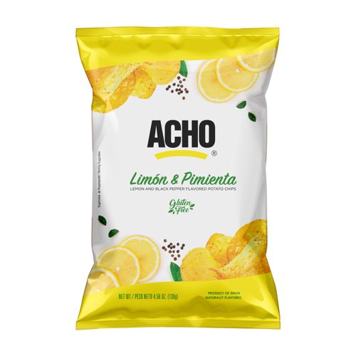 PAPAS FRITAS ACHO SNACK LIMON Y PIMIENTA 130GR