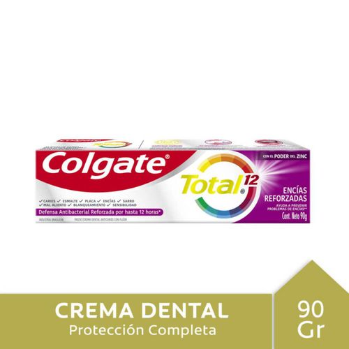 Crema Dental Colgate Total 12 Encias Reforzadas 90Gr