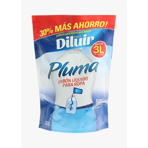 JABON PLUMA LIQUIDO DILUIBLE DOY PACK 500ML