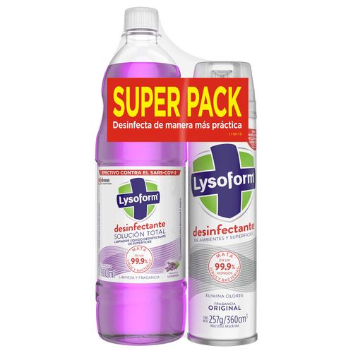 LIMPIADOR LYSOFORM ORIGINAL AERESOL 360ML +LIMPIADOR LYSOFOR
