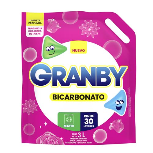 JABON GRANBY LIQUIDO ROSAS 3LTS