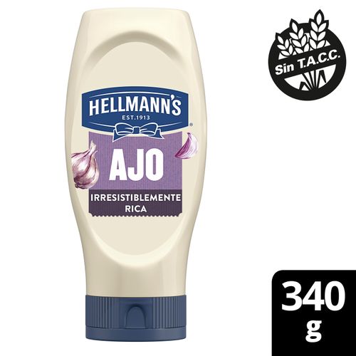MAYONESA HELLMANNS ADER AJO BOTELLA 340GR