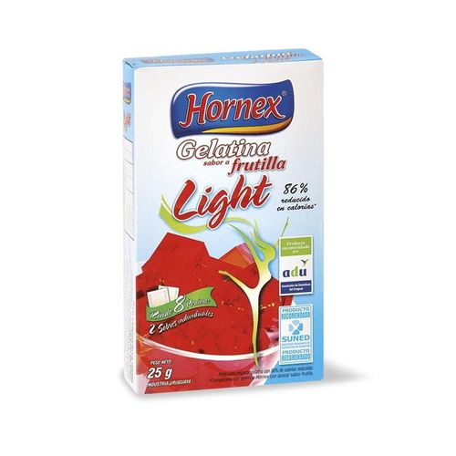 Gelatina Hornex Light Frutilla 25Gr
