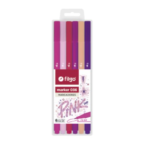 MARCADOR FILGO MARKER 036 PINK UP 6UN
