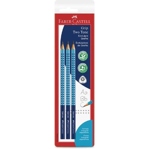 LAPIZ FABER GRIP 2 3COLORES AZUL