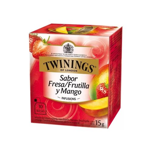 TE TWININGS FRESA FRUTILLA Y MANGO 10 SOBRES