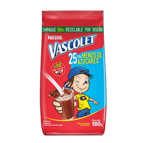 Achocolatado Vascolet Nestle Reducido En Azucar 180Gr Con Ma