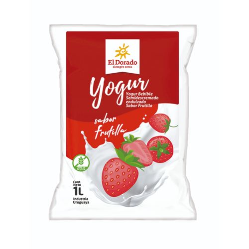 YOGUR EL DORADO SEMIDESCREMADO FRUTILLA SACHET 1LT