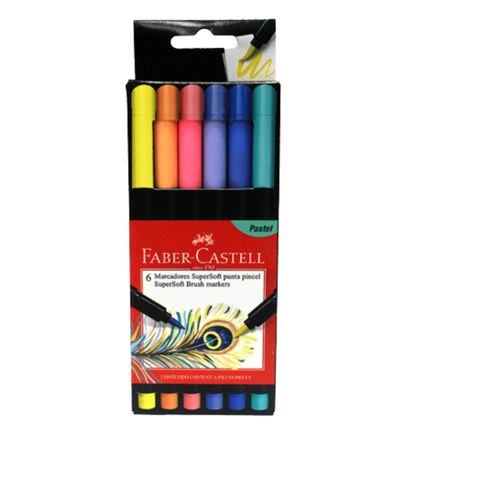 Marcadores Faber Castell 556005 Supersoft 6Un