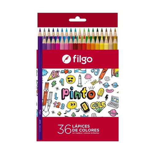 LAPICES FILGO PINTO DE COLORES 36UN RESINA