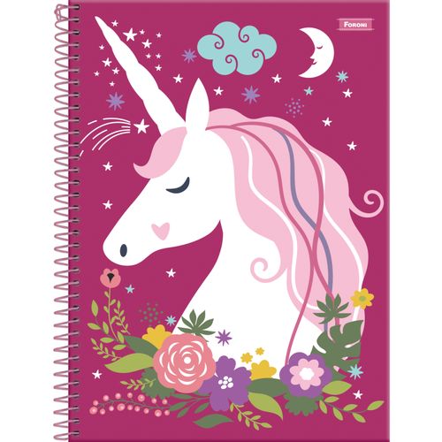 CUADERNOLA FORONI I6207 UNICORNIO 80H CON ESPIRAL SUPER TAPA
