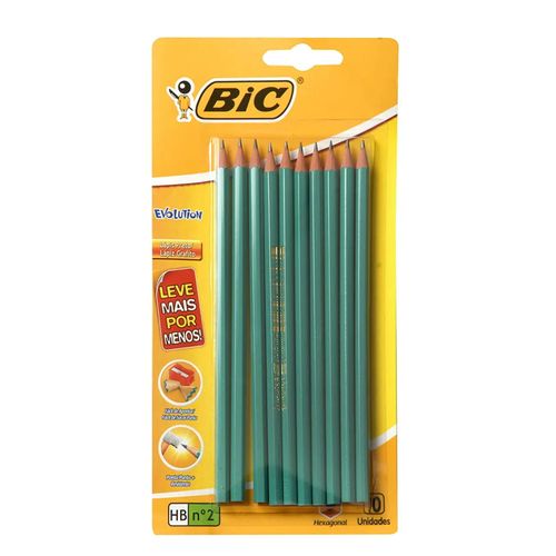 LAPIZ BIC EVOLUTION HEX 10UN