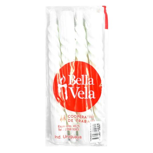 Vela Bella Vela Torneada Blanca 4Un